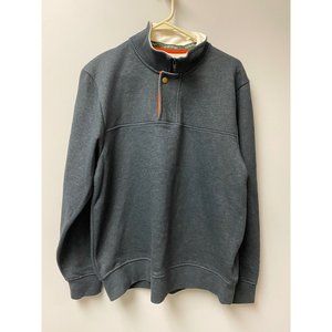 Orvis Signature Quarter Zip Sweatshirt Pullover Gray Men's Medium